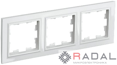 Рамка 3-м BRITE РУ-3-БрБ бел. IEK BR-M32-K01