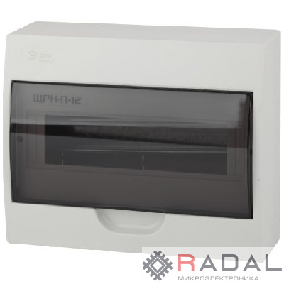 Бокс ЩРН-П-12 мод. навесной пластик IP41 SIMPLE NO-box_simple-plastic_12_surface ЭРА Б0041525