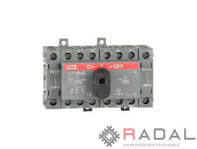 Рубильник реверсивный OT40F4C 40А (23А AC23) ABB 1SCA104934R1001