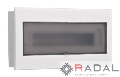 Корпус встраиваемый дв. 1 ряд 17 мод. IP41 ЩРВ-М прозр. DEKraft 31074DEK