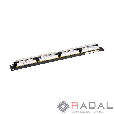 Панель коммутационная 19дюйм 1U 24 порта UTP RJ-45 кат.6 PRO Rexant 02-0234