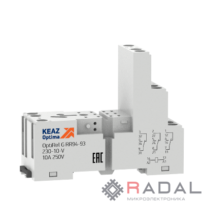 Розетка для реле OptiRel G RR94-94-230-7-V КЭАЗ 281166