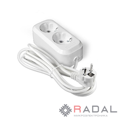 Удлинитель 2х3м с заземл. IP20 Е-302А ПВС 3х1.5 Universal 1719