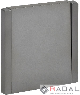 Выключатель проходной 1-кл. СП FORTE&PIANO 10А FP503 сталь IEK FP-V12-0-10-1-K46