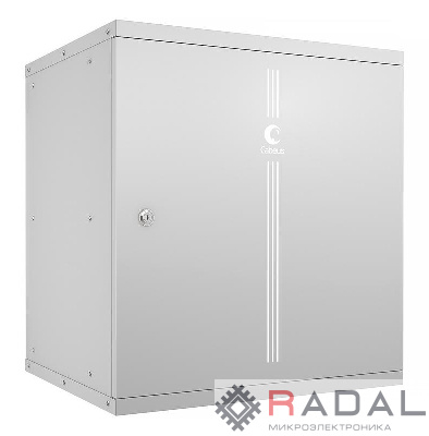 Шкаф телекоммуникационный настенный разборный LIGHT WSC-05D-12U55/45m 19дюйм 12U дверь метал. сер. Cabeus 10181c
