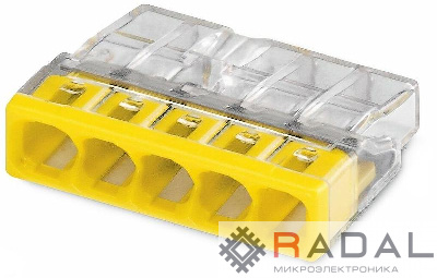 Клемма строительно-монтажная EU2.5 415 прозр. 5 отверстий TOKOV ELECTRIC TKE-EU2.5-415/C100
