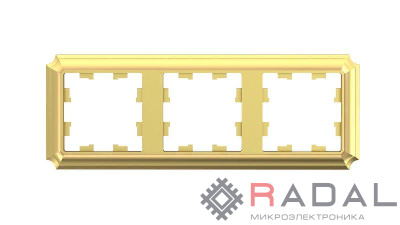 Рамка 3-пост. AtlasDesign Antique универс. зол. SE ATN101603