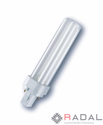 Лампа люминесцентная компактная DULUX D/E 18Вт/840 G24q-2 OSRAM 4099854122378