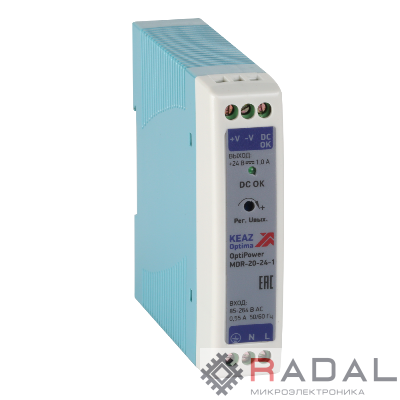 Блок питания OptiPower MDR-20-24-1 КЭАЗ 284539