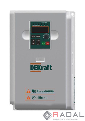 Преобразователь частоты DEKV060-7.5/11кВт 3 фазы 380В с торм. модулем DEKraft DEKV060G7R5P011T4B