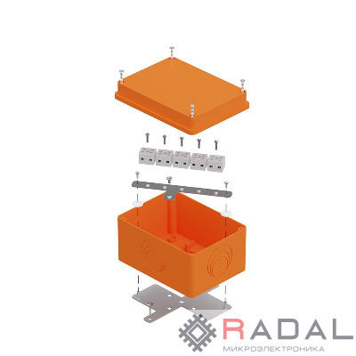 Коробка огнестойкая ОП 40-0351-FR1.5-10 E15-E120 150х110х90 RAL2004 Промрукав 40-0351-FR1.5-10