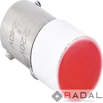 Лампа BA9s для NP2 красн. светодиод. матрица AC/DC 220В CHINT 576739