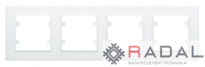 Рамка 4-м Karea горизонт. бел. Makel 56001704