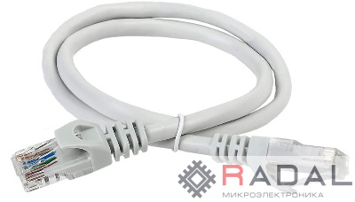 Патч-корд кат.5е UTP 1м сер. ITK PC01-C5EU-1M