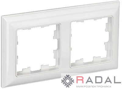 Рамка 2-м BRITE РУ-2-Бр бел./бел. IEK BR-M22-12-K01
