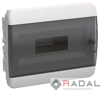 Корпус пластиковый ЩРВ-П-12 IP41 черн. прозр. дверь TEKFOR IEK TF5-KP12-V-12-41-K01-K03