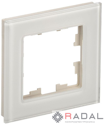 Рамка 1-м BRITE РУ-1-2-БрВа стекло ванильн. IEK BR-M12-G-K10