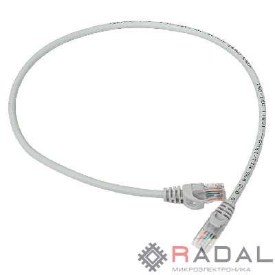 Патч-корд кат.5e неэкранированный UTP оболочка LSZH сер. (0.5м) TeraLINK PRO EKF TRP-5EUTP-LSH-05M-GY