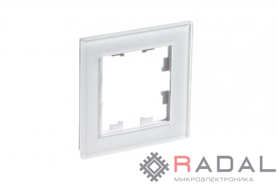 Рамка 1-м AtlasDesign Nature стекло бел. SchE ATN320101
