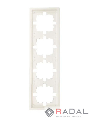 Рамка 4-мест. горизонт. ZIMA слон. кость LEZARD 704-9000-149
