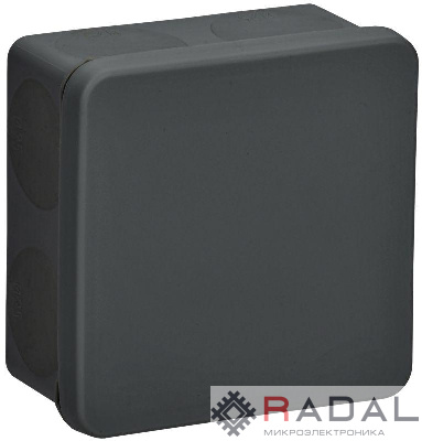 Коробка распаячная ОП КМ42455 100х100х50мм IP67 8 вводов черн. IEK UKO21-100-100-050-K02-66