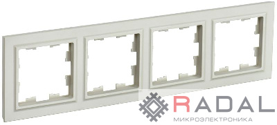 Рамка 4-м BRITE РУ-4-БрКр беж. IEK BR-M42-K10