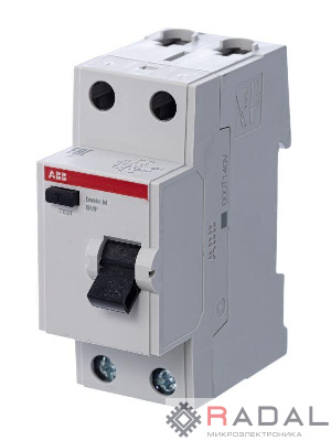 Выключатель диф. тока 2п 40А 30мА тип AC Basic M BMF41240 ABB 2CSF602041R1400