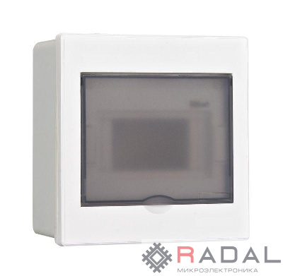 Корпус встраиваемый дв. 1 ряд 6 мод. IP41 ЩРВ-П пласт. прозр. DEKraft 31051DEK