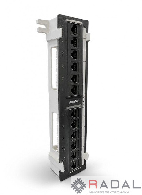 Патч-панель PPW-12-8P8C-C5e настен. 12 портов RJ45(8P8C) кат.5е с подставкой Hyperline 15379