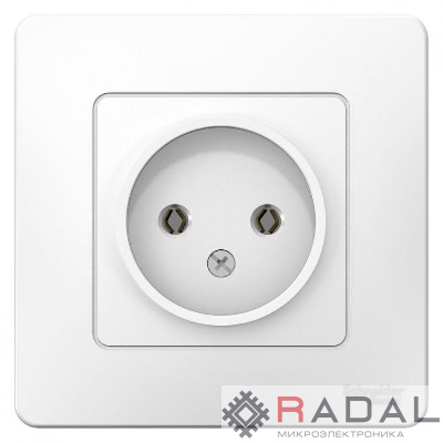 Розетка 1-м СП Blanca 16А IP20 250В без заземл. без защ. шторок бел. SchE BLNRS000011