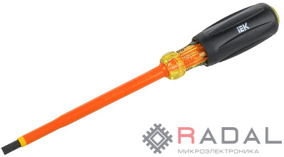 Отвертка диэлектрическая SL6.5х150 Т3 ARMA2L 5 IEK A2L5-SC30-T3-SL-65-150