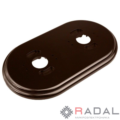 Рамка 2-м R пластик корич. Bironi RF1-620-22