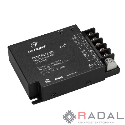 Контроллер SMART-K59-MIX (12-36В 2х15А 2.4G) (IP20 металл) Arlight 031109