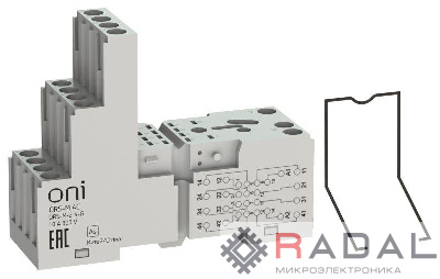 Розетка трехъярусная ORS-M для реле ORM 4C ONI ORS-M-2-4-G