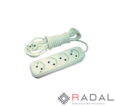 Удлинитель 4х5м без заземл. 10А IP20 Makel MGP144