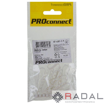 Дюбель-хомут 5-10 бел. (уп.10шт) PROCONNECT 07-4501-2-9