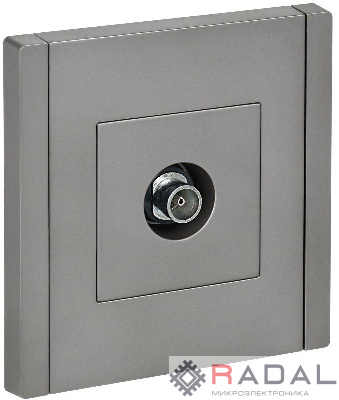 Розетка TV оконечная FORTE&PIANO FP528 сталь IEK FP-A10-O-K46