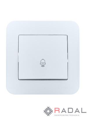 Кнопка звонка 1-кл.СП ASTI 10А IP20 в сборе бел. LEZARD 7081-0202-103