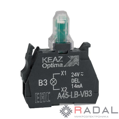 Блок световой OptiSignal D22 A45-LB-VB3 зел. 24VACDC ZBVB3 КЭАЗ 332206