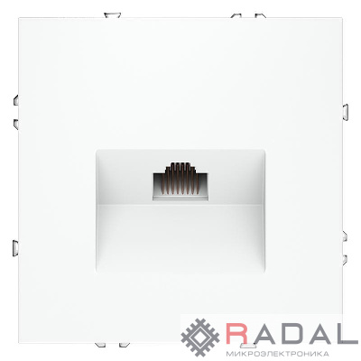Розетка компьютерная 1-м СП S70 RJ45 кат.6 механизм бел. матов. Voltum VLS060102