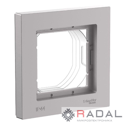 Рамка 1-м AtlasDesign Aqua IP44 алюм. SE ATN440301