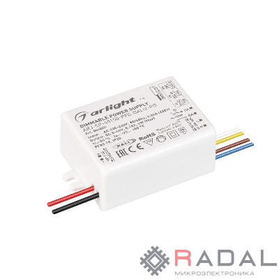 Блок питания ARJ-SP-40150-PFC-DALI2-PD (6Вт 3-40В 150мА) IP20 пластик Arlight 044822