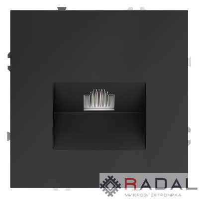 Розетка компьютерная 1-м СП S70 RJ45 кат.6 механизм графит Voltum VLS060107