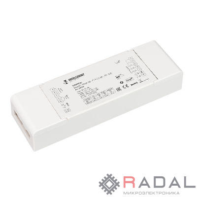 Диммер SMART-PWM-105-72-RGB-MIX-PD-SUF (12-48В 5х6А ZB 2.4G) IP20 пластик INTELLIGENT ARLIGHT 037344