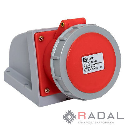 Розетка стационарная наружная 1152 3Р+РЕ+N 16А 380В IP67 PROxima EKF ps-1152-16-380