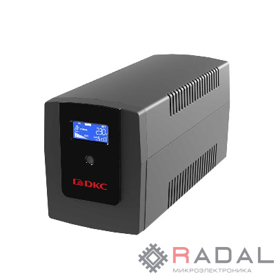 Источник бесперебойного питания ИБП Info LCD 1500В.А IEC C13 (4) USB + RJ45 DKC INFOLCD1500I