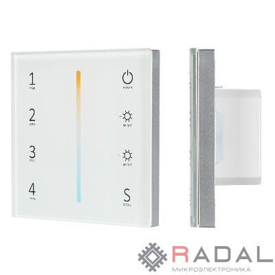 Панель Sens SMART-P38-MIX White (230В 4 зоны 2.4G) (IP20 пластик) Arlight 027118