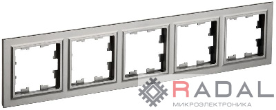 Рамка 5-м BRITE РУ-5-БрС сталь IEK BR-M52-K46