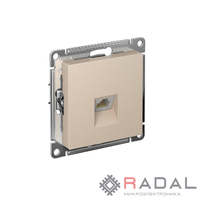Розетка компьютерная AtlasDesign RJ45 кат. 5Е механизм песочн. SE ATN001283
