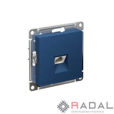 Розетка компьютерная AtlasDesign RJ45 кат. 5Е механизм аквамарин SE ATN001183